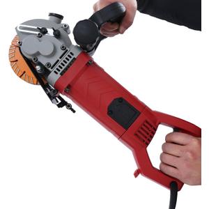 110V 4800W Electric Wall Chaser Concrete Cutter Groove Cutting Machine, With Infrared Sighting and Dustproof, Carrying Case, 5Pcs Saw Blades, For Brick Grooving Slotting Groover Power Masonry Saw