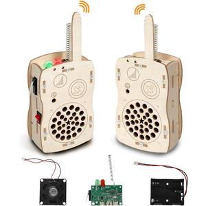 STEM Science Kits Toys DIY Walkie Talkie Kit for Kids Age 8-14, Science Project Electronics Kit Educational Building Toy Gifts for Boys Girls Kids Teen Ages 8-10 10-12