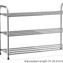 3 Tier Expandable Shoe Rack for Closet, Stainless Steel Shoe Shelf, Strong Weight Capacity Shoes Organizer, Easy to Install and Saving Space Standing Shelf with Sturdy Frame(3 Tier)