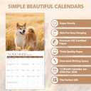 8 x 2026 Wall Calendar, Large Monthly Wall Calendar Dogs, Jan 2026 - Dec 2026, 12" x 24" (Opened), Hanging Planning Calendars for Family Home Office Supplies