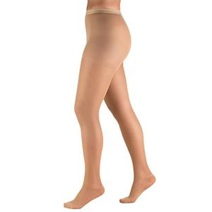 Truform 15-20 mmHg Compression Pantyhose, Sheer 20 Denier Women's Shaping Tights, Beige, Tall