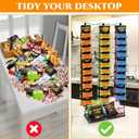 Chip Rack Display Stand, 3 Row 60 Clips Large Snack Retail Display Rack with Basket, Countertop Potato Chip Bag Candy Organizer Store Concession Stand for Party, Pantry, Office, Vendor Events
