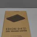 Bamber Wood Serving Tray Wooden Decorative Coffee Tea Platter Whole-Piece Black Walnut 13.4 x 9 Inches