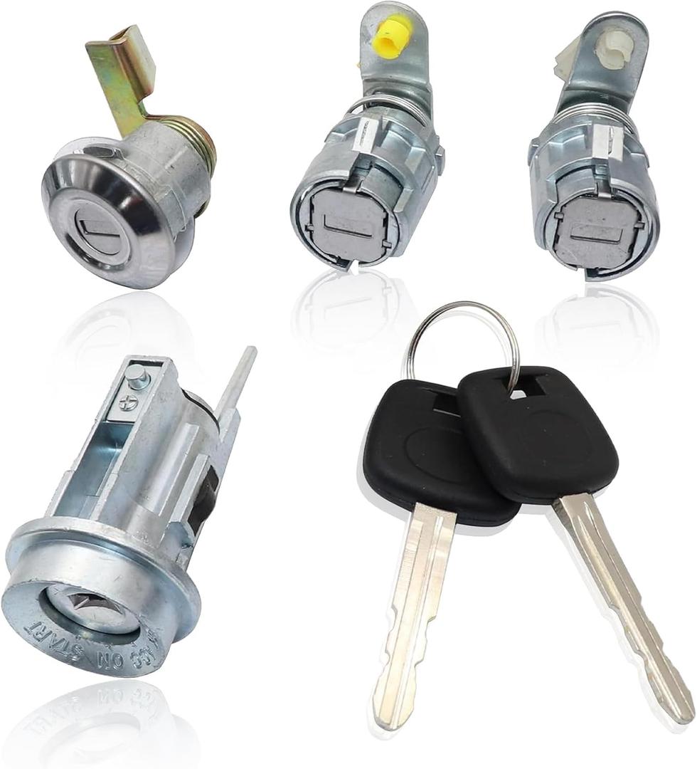 Ignition Switch Lock Cylinder Doors Lock Set with 2 KeysFit for Toyota HiluxLN80 LN81 LN86 LN91 LN100 LN106 LN107 LN109 RN80 RN85 RN90 RN105 RN106 1988-1997 Pickup Truck #D2191608 69005-35130
