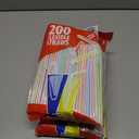 3 x Black Duck Brand [200 Pack] Flexible Disposable Plastic Drinking Straws - 8" Long - Assorted Striped Colors (200)