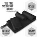 VENTURE 4TH - 4pcs Quick Dry Towels. Microfiber Travel Towels. Lightweight & Fast Drying Travel Towels for Body. Compact & Easy to Pack - 4 Pack Black Extra Large