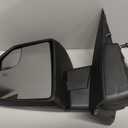 OFHZ Replacement Towing Mirrors, Side Mirror fit for 2015-2020 Ford F150, Power Adjustment, Amber Turn Signal, Black Textured Finish, Replaces OEM FL3Z17683CB, FL3Z17682CB (Black, Right, 15-20 6-pins)