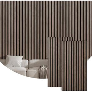 2 Packs Acoustic Wall Panel, 47.2"x23.6" Wood Slat SoundProof Wall Panels, Sound Absorbing Dampening Panel for Office,Home Theater,Studio, Walnut