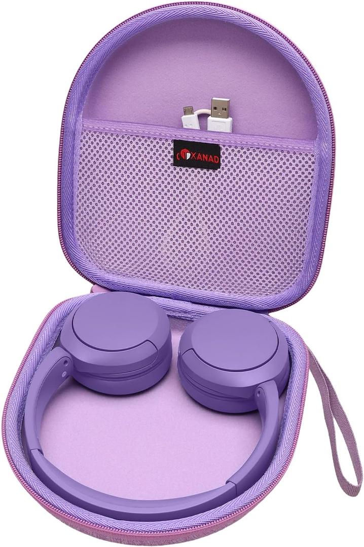 XANAD Hard Case for Sony WH-CH520 / WH-CH510 & JBL Tune 510BT / 710BT / 660NC / Live 660NC Headphones - Purple