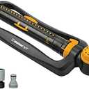 Melnor 65133AMZ XT Turbo Oscillating Sprinkler W/Timer, 4,500 sq. ft., Quick Connect Bundle, 2-Way Adjustable, Black, Yellow