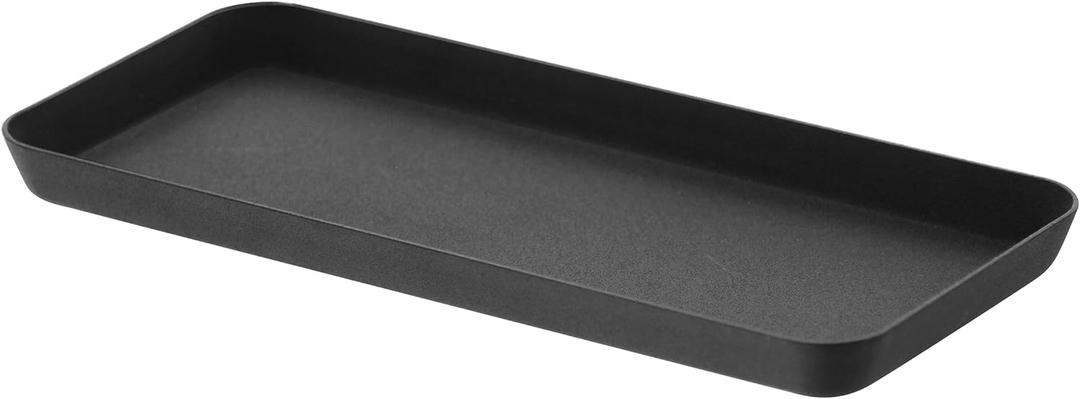 Yamazaki Home Space Saving Vanity Tray Steel + 4" x 8.5" + Black