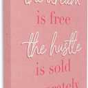 Stupell Industries The Dream Is Free Fashion Modern Pink Textured Word Design, 16.00" x 20.00", Gallery Wrapped Canvas