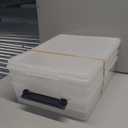 Saedy 3-Pack 5 Quart Plastic File Storage Bins With Lids, Clear Flat Stackable Storage Box