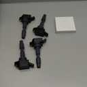 Set of 4 Ignition Coils Pack UF764 and Iridium Spark Plug 96599 compatible with Genesis G70 G80 G90 Hyundai Santa Fe Sonata Tucson Kia Optima Sorento Rondo Sportage Stinger