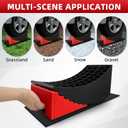 HOXWELL Leveling Blocks for RV, 2 Packs Camper Leveling Blocks System with Anti-Slip Mat, Lift Up to 6.3" Car Ramp for Changing Tires with Carry Bag, Fits Heavy Duty Dual Axle Travel Trailer RV Camper