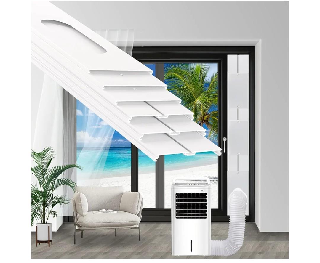 Brand: SunDiao
Portable Sliding Door Air Conditioner Kit, Adjustable AC Sliding Door Vent Kit 16.9 Inches - 90 Inches, with 2pack 3m seal, Suit for 5.1''/13cm Exhaust Hose