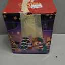 8FT Christmas Inflatable Outdoor Lighted Polar Bear & Penguins Carrying Dog Sleigh Decor, Sleigh-Riding Bear with a Candy Cane-Holding Penguin Yard Decor for Xmas Holiday, for Him, Her