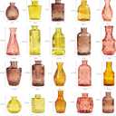80 Pcs Colorful Glass Bud Vase Set, Small Colored Vintage Vases for Centerpieces, Cute Glass Bud Vases in Bulk,Decorative Flower Vases for Wedding Home Table Decor