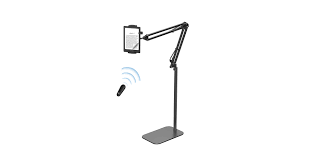 Floor Stand Kindle Holder with Remote Page Turner for Reading in Bed, Tablet Mount with Clicker, Kindle Accessories Tablet Stand Holder for Kindles Tablets