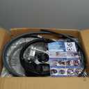 Boats Steering System, 12ft Cable Outboard Steering Kit 3/4"" Standard Tapered Shaft, Boat Steering Control Cable for Yachts, Fishing Boats and Other Watercraft - with Steering Wheel