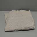 PHF 100% Cotton Ruffle Waffle Weave Euro Sham Covers, 2 Pack 26" x 26" Bed Pillow Covers for Elegant Home Decor, No Filling, Luxury Aesthetic Euro Pillow Cases for Bed, Oatmeal