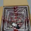 Lulu Home Christmas Lighted Boxes, Set of 3 60 LED Light Up Decor Outdoor, Light Up Christmas Boxes Present Decorations Outdoor Yard