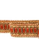 Fenghuangwu Braid Trim 6.5 Yard Polyester Woven Gimp Braid Trim 2.8 cm/1.1 inch Diameter Decorative Fabric Trim for Sewing and Crafting (Orange)