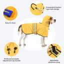 Reflective Dog Raincoat - Adjustable Waterproof Raincoat for Dogs, Lightweight Dog Hooded Slicker Rain Coat Poncho for Small to X- Large Dogs(Yellow, Medium)