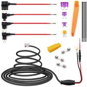 Radar Detector Hardwire Kit, Direct Wire Wiring kit, Radar Detector Quick Connection Plug and Play Power Cord Cable,with RJ-11 Telephone Style Jack (13FT)