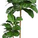 VECELO Artificial Fiddle Leaf Fig Tree 4FT(51in), Tall Fake Floor Plants with Realistic Leaves and Branches in Plastic Pot for Indoor Outdoor Living Room Home Decor