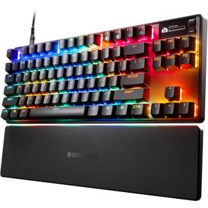 SteelSeries Apex Pro TKL Gen 3 OmniPoint 3.0 HyperMagnetic Switches Adjustable Actuation Rapid Trigger Ready Presets Protection Mode Rapid Tap/SOCD OLED RGB PBT Keycaps USB-C 