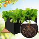 Kingrol 8 Divided Grids Breathable Raised Garden Bed, 4 x 2 FT - Heavy Duty 400 GSM Nonwoven Fabric Growing Pot Garden Planter for Vegetable, Herb, Fruit, Flower
