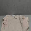 ZESICA Women's 2025 Summer Casual V Neck Flutter Sleeve Bohemian Ruffle Smocked A Line Swing Mini Dress, XL, Beige