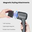 Hair Dryer, 1400W Professional Ionic Blow Dryer with High-Speed Brushless Motor for Fast-Drying, Filter-Removable Quiet Hairdryer with Magnetic Nozzle and Styling Concentrator, Anchor Gray