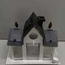 Solar Bird Feeders House Outside Hanging Metal Wild Bird Feeder Outdoors Large Cardinal Bird Feeder Birdhouses Squirrel Proof White