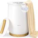 Keenray Upgraded Towel Warmer Bucket, Large Towel Warmer with 3 Heating Modes, Heat Time 30/45/60/90 Min Adjustable and Up to 24 Hour Delay Timer, Towel Heater for Oversize Bathrobes Blankets, CL1Plus (Clear White)