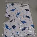 UNIFACO UPF 50+ Little Boys Long Sleeve Rash Guard Swim Shirt Premium Sun Shirt for 9-10 Yrs Old, A-white Blue Ocean Creatures