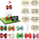 Magnetic Goose Key Holder Cute Resin Goose Statue with Mini Bow Tie Writable Interchangeable Signs Chalk for New Apartment Housewarming Gifts Office Table Desk Home Decor(Classic)