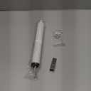 Screen and Storm Door Closer Kit, Heavy Duty Pneumatic Screen and Storm Door Closer, Screen and Storm Door Push Button Latch Set Replacement Kit, Adjust Smooth Closing Speed (White) (1 Piece)