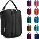 BEIMILY Mini Insulated Lunch Bag for Women Men, Portable Refrigerated Lunch Box,Soft Insulated Tote Cooler Bag for Work Camping Hiking Beach Picnic with Comfort Handle and Removable Hand Strap(Black)