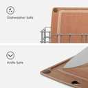 Epicurean All-In-One Cutting Board with Non-Slip Feet and Juice Groove - Non-toxic, Dishwasher Safe,Made in the USA, 19.5" x 14.5", Nutmeg