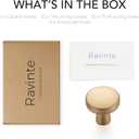 Ravinte 30 Pack Champagne Bronze Cabinet Knobs Mini Round Knobs Single Hole Solid Drawer Pulls for Dresser Drawers -1 Inch Diameter