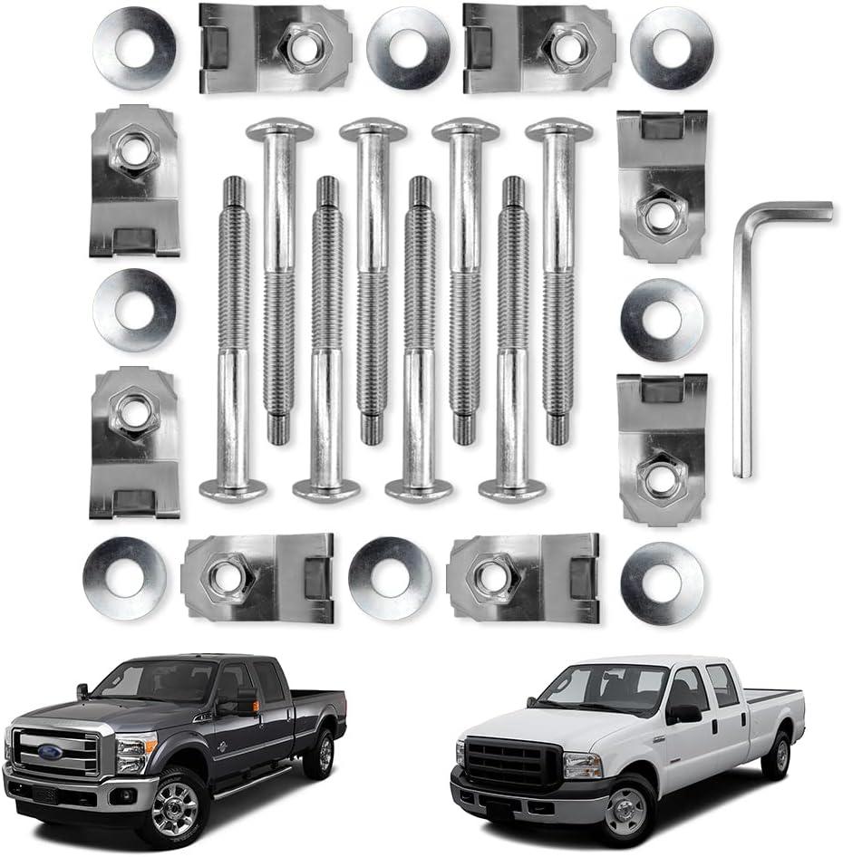 F250 Bed Bolts Truck Bed Mounting Bolt Nut Hardware Kit Hardware fit for 1999 2000 2001 2002 2003 2004 2005 2006 2007 2008 2009 2010 2012 2013 2014 2015 2016 Ford F250 F350 F450 550 Super Duty 924-311