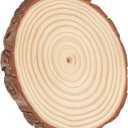 HAKZEON 14 PCS 6-7 Inches Natural Wood Slices, 3/5 Inches Thick Wood Rounds with Bark, Unfinished Wooden Discs for Crafts Rustic Wedding Ornaments, DIY Arts Christmas Home Decor