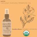 PURA D'OR Organic Evening Primrose Oil (4oz) 100% Pure Cold Pressed w/Natural Essential Fatty Acids & Antioxidant Rich - Moisturizes, Rejuvenates, Renews & Restores - Skin, Hair & Face