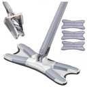 X Type Flat Floor Mop With 3 Replacement Pads, Easy Squeeze Self-Wringing, Hand-Free Wash Household (Creative X Mop)