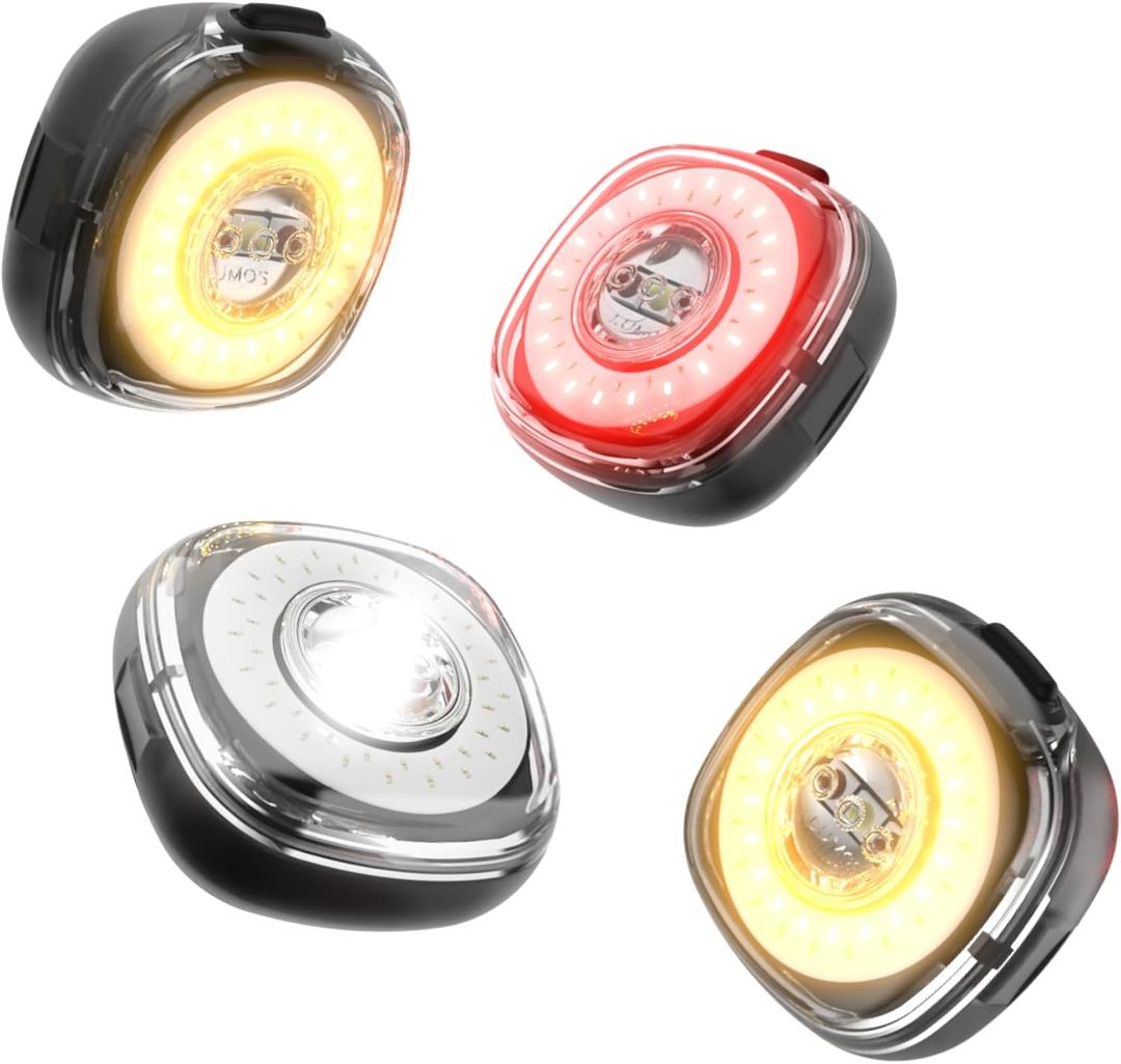 Lumos Firefly Smart Bike Light System - Sync Front & Rear LED Light | Custom Brightness, Flash Pattern, Day/Night Mode | Turn Signals | Brake Lights | Night Riding Bicycle Accessories for Men & Women