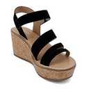Soda “Sheet” ~ Women Round Toe Multi Strap Wedge Sandal, Size 10
