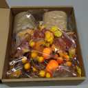 2 Pcs Thanksgiving Fall Table Decorations Centerpiece for Table Maple Leaf Fall Decor for Home Artificial Flower Pumpkin with Rattan Flower Basket for Indoor Thanksgiving Gifts(Vivid Style)