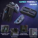 innoAura Switch 2 Charging Dock J-Con, 4 in 1 Fast Charger Station with LED Indicator, Foldable & Magnetic, Travel-Friendly, Switch 2 J-Con Accessories with 3FT USB C Cable